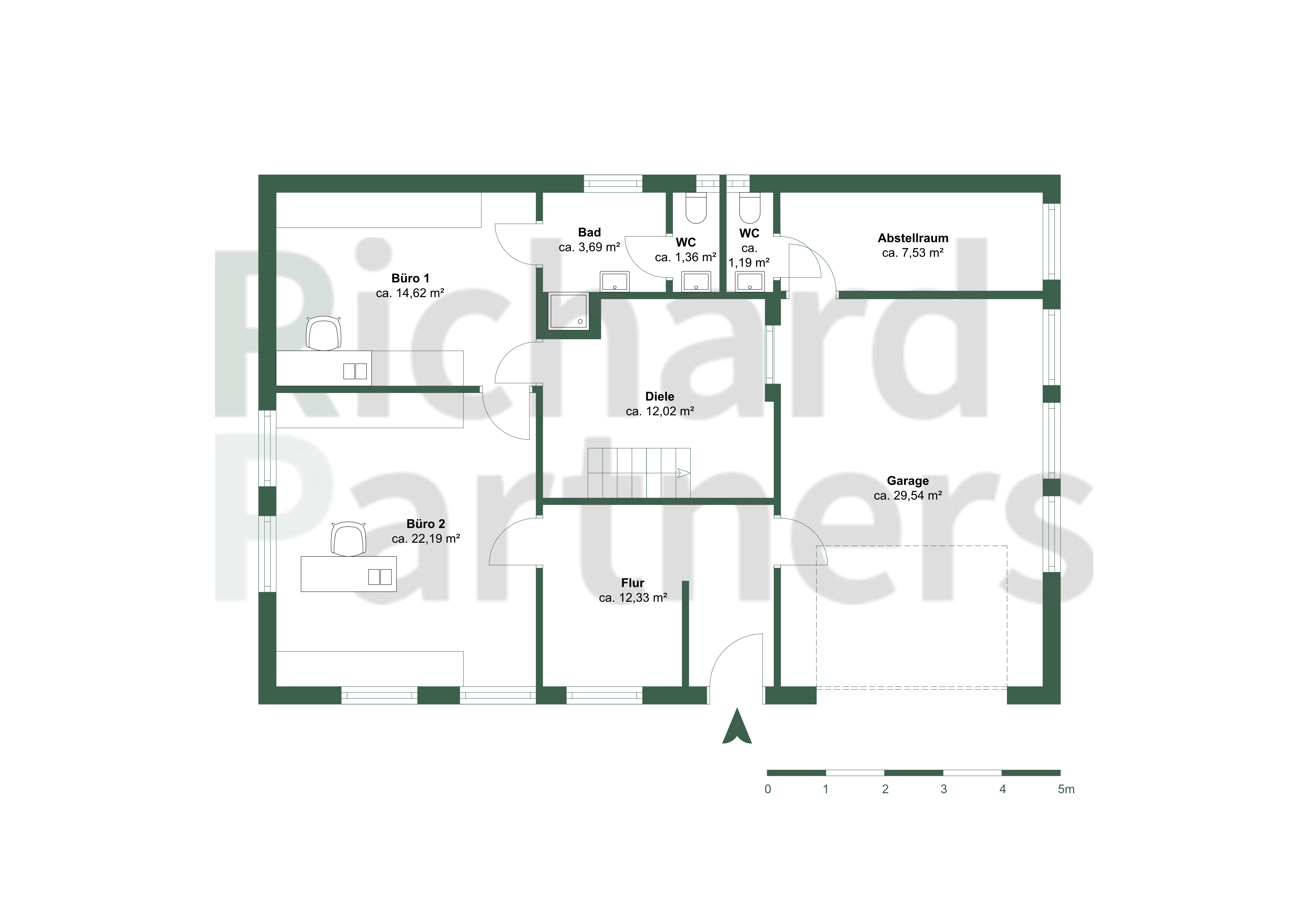 Grundriss EG Wohnhaus